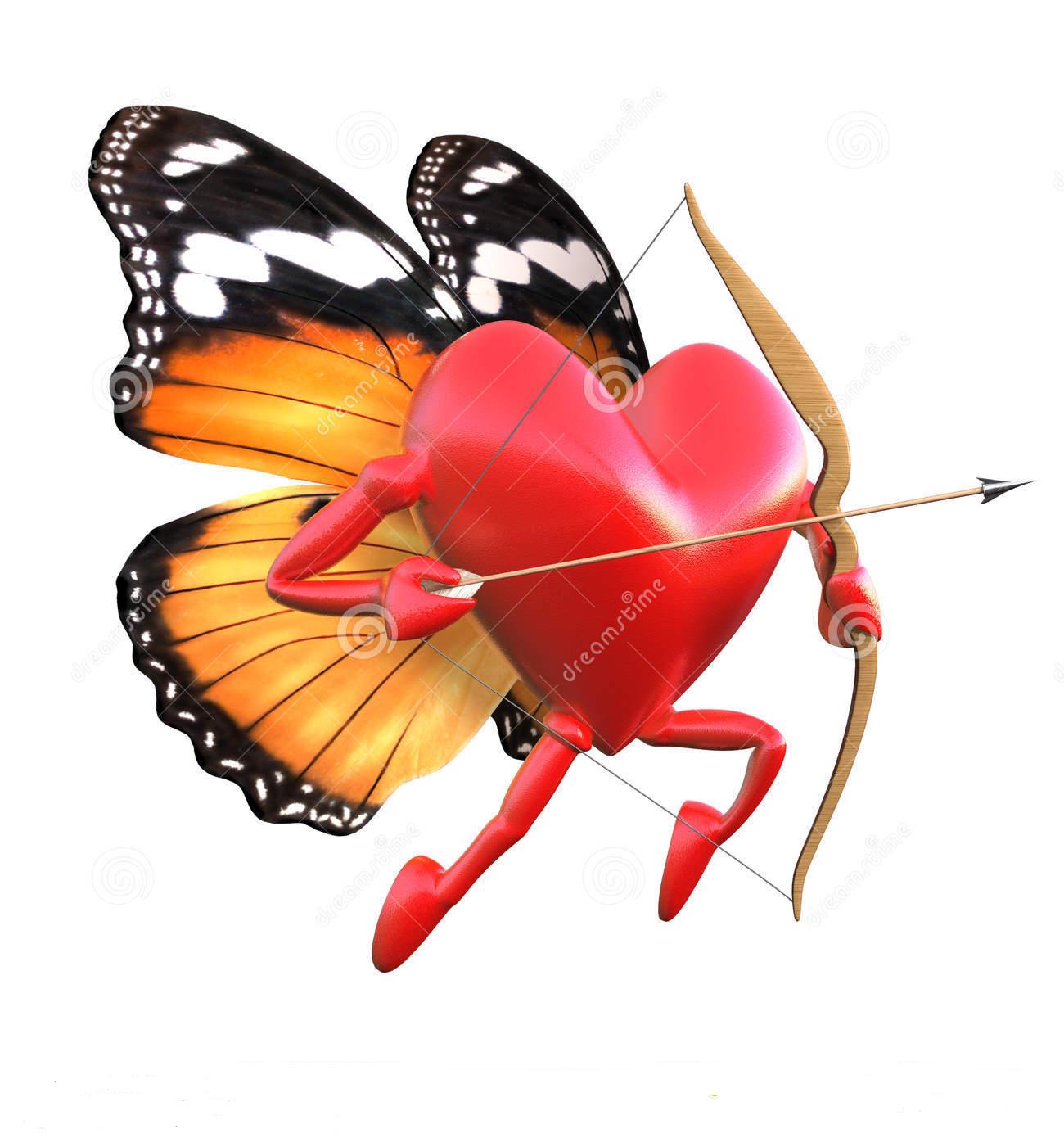 Cupido convertido en mariposa